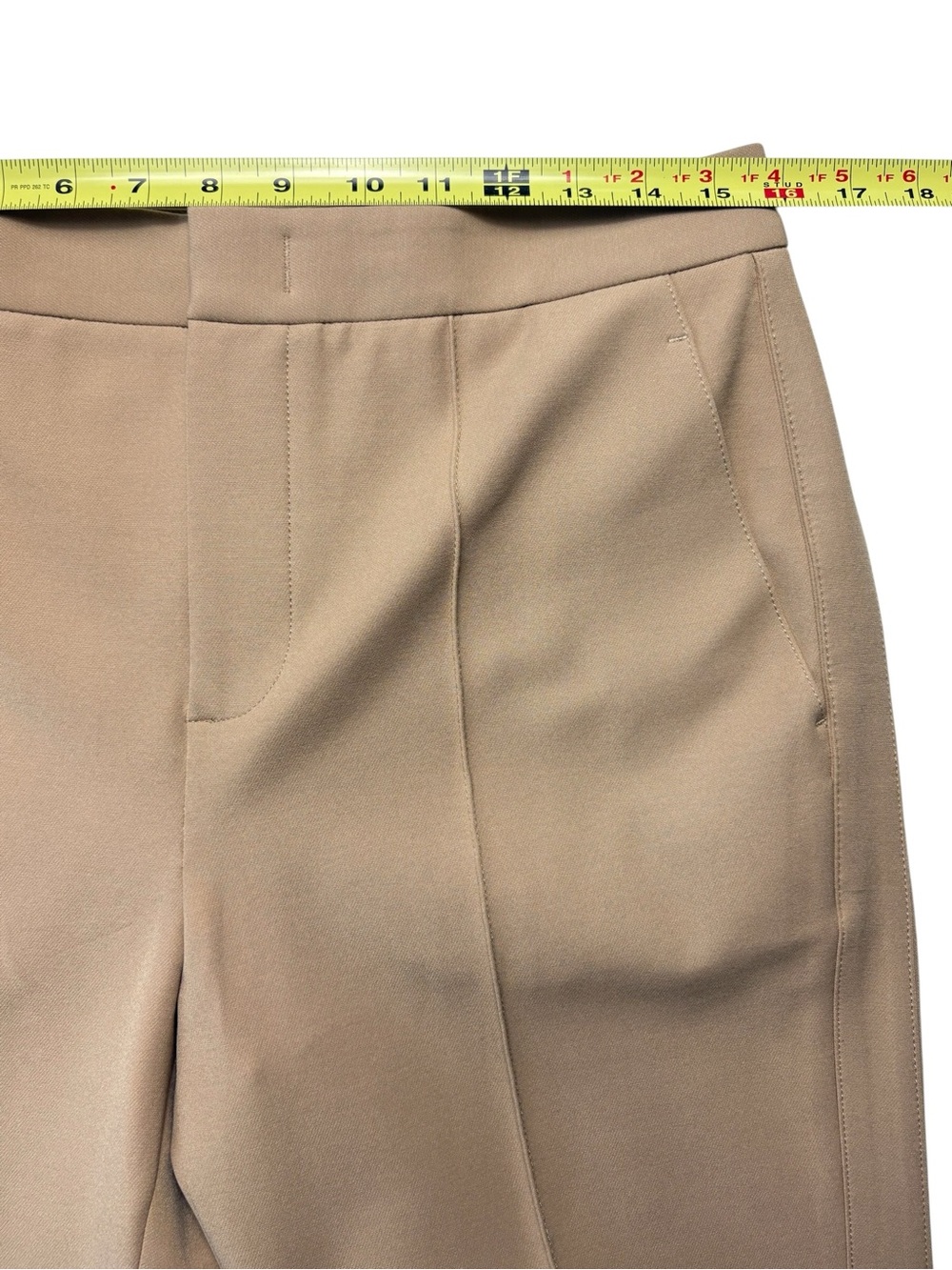 Vince Pecan Tapered Stovepipe Knit Trousers Pants Size 8 - Picture 5 of 11